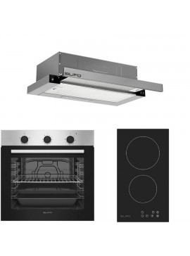 SILIFO ΣΕΤ ΦΟΥΡΝΟΣ ΗΛΕΚΤΡΙΚΟΣ SF6850BOI INOX 83LT + ΕΣΤΙΑ DOMINO ΚΕΡΑΜΙΚΗ SF6801HDV2 + ΑΠΟΡΡΟΦΗΤΗΡΑΣ ΣΥΡΟΜΕΝΟΣ SF6663 INOX (4 ΕΤΗ ΕΓΓΥΗΣΗ ΕΛΛΗΝΙΚΗΣ ΑΝΤΙΠΡΟΣΩΠΕΙΑΣ) SILIFO 999-002-92027