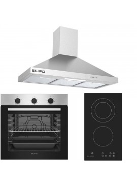SILIFO ΣΕΤ ΦΟΥΡΝΟΣ ΗΛΕΚΤΡΙΚΟΣ SF6850BOI INOX 83LT + ΕΣΤΙΑ DOMINO ΚΕΡΑΜΙΚΗ SF6802HDV3 + ΑΠΟΡΡΟΦΗΤΗΡΑΣ ΚΑΜΙΝΑΔΑ SILIFO SF6618 INOX 90CM (4 ΕΤΗ ΕΓΓΥΗΣΗ ΕΛΛΗΝΙΚΗΣ ΑΝΤΙΠΡΟΣΩΠΕΙΑΣ) SILIFO 999-002-92035