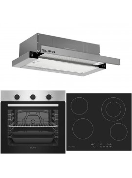 SILIFO ΣΕΤ ΦΟΥΡΝΟΣ ΗΛΕΚΤΡΙΚΟΣ SF6850BOI INOX 83LT + ΕΣΤΙΑ ΚΕΡΑΜΙΚΗ SF6822HV5 + ΑΠΟΡΡΟΦΗΤΗΡΑΣ ΣΥΡΟΜΕΝΟΣ SILIFO SF6663 INOX (4 ΕΤΗ ΕΓΓΥΗΣΗ ΕΛΛΗΝΙΚΗΣ ΑΝΤΙΠΡΟΣΩΠΕΙΑΣ) SILIFO 999-002-92043