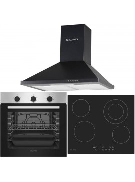 SILIFO ΣΕΤ ΦΟΥΡΝΟΣ ΗΛΕΚΤΡΙΚΟΣ SF6850BOI INOX 83LT + ΕΣΤΙΑ ΚΕΡΑΜΙΚΗ SF6822HV5 + ΑΠΟΡΡΟΦΗΤΗΡΑΣ ΚΑΜΙΝΑΔΑ SILIFO SF6622 BLACK 60CM (4 ΕΤΗ ΕΓΓΥΗΣΗ ΕΛΛΗΝΙΚΗΣ ΑΝΤΙΠΡΟΣΩΠΕΙΑΣ) SILIFO 999-002-92080