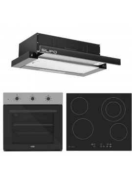 SILIFO ΣΕΤ ΣΕΤ ΦΟΥΡΝΟΣ SF6008 INOX + ΕΣΤΙΑ ΚΕΡΑΜΙΚΗ SF6822HV5 + ΑΠΟΡΡΟΦΗΤΗΡΑΣ ΣΥΡΟΜΕΝΟΣ SF6665 BLACK (4 ΕΤΗ ΕΓΓΥΗΣΗ ΕΛΛΗΝΙΚΗΣ ΑΝΤΙΠΡΟΣΩΠΕΙΑΣ) SILIFO 999-002-92247