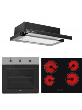 SILIFO ΣΕΤ ΦΟΥΡΝΟΣ SF6008 INOX + ΕΣΤΙΑ ΚΕΡΑΜΙΚΗ SF6135 + ΑΠΟΡΡΟΦΗΤΗΡΑΣ ΣΥΡΟΜΕΝΟΣ SF6665 BLACK (4 ΕΤΗ ΕΓΓΥΗΣΗ ΕΛΛΗΝΙΚΗΣ ΑΝΤΙΠΡΟΣΩΠΕΙΑΣ) SILIFO 999-002-92255