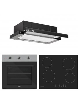 SILIFO ΣΕΤ ΦΟΥΡΝΟΣ SF6008 INOX + ΕΣΤΙΑ ΚΕΡΑΜΙΚΗ SF6821HV4 + ΑΠΟΡΡΟΦΗΤΗΡΑΣ ΣΥΡΟΜΕΝΟΣ SF6665 BLACK (4 ΕΤΗ ΕΓΓΥΗΣΗ ΕΛΛΗΝΙΚΗΣ ΑΝΤΙΠΡΟΣΩΠΕΙΑΣ) SILIFO 999-002-92263