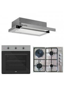 SILIFO ΣΕΤ ΦΟΥΡΝΟΣ SF6008 INOX + ΕΣΤΙΑ ΜΙΚΤΗ SF6100 INOX (3 ΥΓΡΑΕΡΙΟΥ + 1 ΗΛΕΚΤΡΙΚΟ) (4 ΕΤΗ ΕΓΓΥΗΣΗ ΕΛΛΗΝΙΚΗΣ ΑΝΤΙΠΡΟΣΩΠΕΙΑΣ) + ΑΠΟΡΡΟΦΗΤΗΡΑΣ ΣΥΡΟΜΕΝΟΣ SF6663 INOX (4 ΕΤΗ ΕΓΓΥΗΣΗ ΕΛΛΗΝΙΚΗΣ ΑΝΤΙΠΡΟΣΩΠΕΙΑΣ) SILIFO 999-002-92272