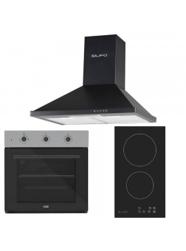 SILIFO ΣΕΤ ΦΟΥΡΝΟΣ SF6008 INOX + ΕΣΤΙΑ DOMINO ΚΕΡΑΜΙΚΗ SF6801HDV2 + ΑΠΟΡΡΟΦΗΤΗΡΑΣ ΚΑΜΙΝΑΔΑ SF6622 BLACK 60CM (4 ΕΤΗ ΕΓΓΥΗΣΗ ΕΛΛΗΝΙΚΗΣ ΑΝΤΙΠΡΟΣΩΠΕΙΑΣ) SILIFO 999-002-92281