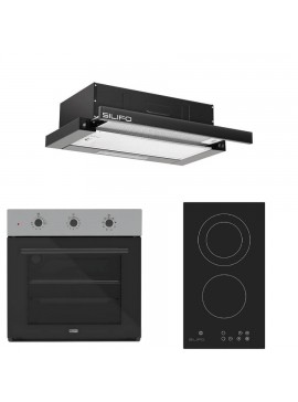 SILIFO ΣΕΤ ΦΟΥΡΝΟΣ SF6008 INOX + ΕΣΤΙΑ DOMINO ΚΕΡΑΜΙΚΗ SF6802HDV3 + ΑΠΟΡΡΟΦΗΤΗΡΑΣ ΣΥΡΟΜΕΝΟΣ SF6665 BLACK (4 ΕΤΗ ΕΓΓΥΗΣΗ ΕΛΛΗΝΙΚΗΣ ΑΝΤΙΠΡΟΣΩΠΕΙΑΣ) SILIFO 999-002-92329