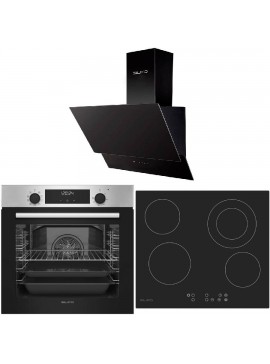 SILIFO ΣΕΤ ΦΟΥΡΝΟΣ SF6855BOI INOX 76LT + ΕΣΤΙΑ ΚΕΡΑΜΙΚΗ SF6822HV5 + ΔΩΡΟ ΑΠΟΡΡΟΦΗΤΗΡΑΣ ΚΑΜΙΝΑΔΑ  SF6610 BLACK (ΧΕΙΡΙΣΤΗΡΙΟ) SILIFO (4 ΕΤΗ ΕΓΓΥΗΣΗ ΕΛΛΗΝΙΚΗΣ ΑΝΤΙΠΡΟΣΩΠΕΙΑΣ) 999-002-92690