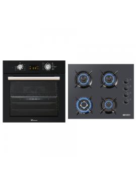 MULTIHOME ΣΕΤ ΦΟΥΡΝΟΣ MH-6060 BLACK GLASS + ΕΣΤΙΑ ΑΕΡΙΟΥ MH-6107 MULTIHOME 999-002-85314