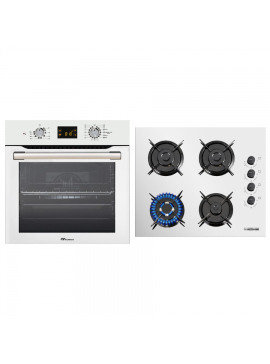 MULTIHOME ΣΕΤ ΦΟΥΡΝΟΣ ΗΛΕΚΤΡΙΚΟΣ MH-6061 WHITE GLASS + ΕΣΤΙΑ ΑΕΡΙΟΥ MH-6108 MULTIHOME 999-002-85312