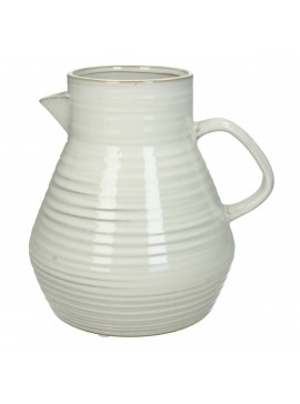 Βάζο ArteLibre Κανάτα Λευκό Πέτρα 20x17.5x20cm Arte-05152126