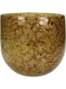 Βάζο ArteLibre Καφέ Γυαλί 18x18x17.5cm Arte-05152574