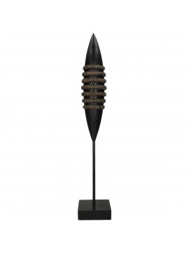 Διακοσμητικό ArteLibre Tribal Μαύρο Polyresin 10x10x55cm Arte-05152993