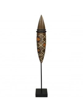 Διακοσμητικό ArteLibre Tribal Καφέ Polyresin 10X10X65cm Arte-05152994