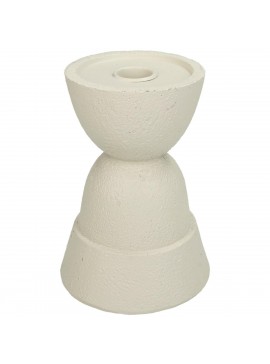 Κηροπήγιο ArteLibre Στολίδι Ιβουάρ Polyresin 11x11x15cm Arte-05153253
