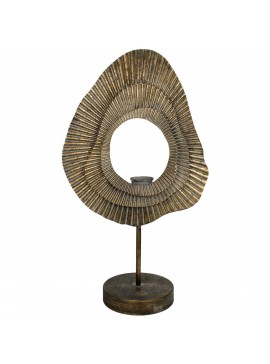 Κηροπήγιο ArteLibre Καφέ Μέταλλο 30x15x52cm Arte-05153315