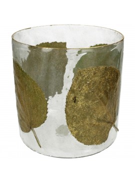 Κηροπήγιο ArteLibre Φύλλα Διάφανο Γυαλί 20x20x20cm Arte-05153791