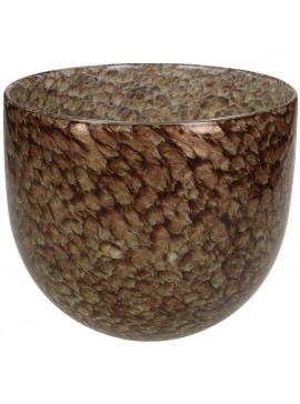 Βάζο ArteLibre Καφέ Γυαλί 18x18x17.5cm Arte-05153901