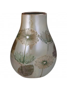 Βάζο ArteLibre Οβάλ Taupe Κεραμικό 24x13x33cm Arte-05154229
