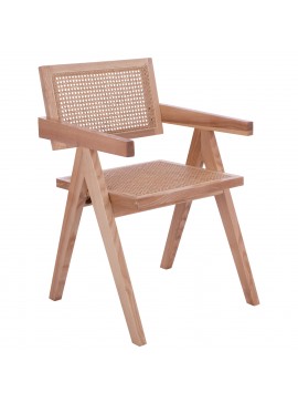 ΞΥΛΙΝΗ ΚΑΡΕΚΛΑ BLAIRE ΜΕ ΜΠΡΑΤΣΑ ΕΡΓΟΣΤΑΣΙΑΚΑ ΜΟΝΤΑΡΙΣΜΕΝΗ HM8916.01 52x50x80Υ εκ.