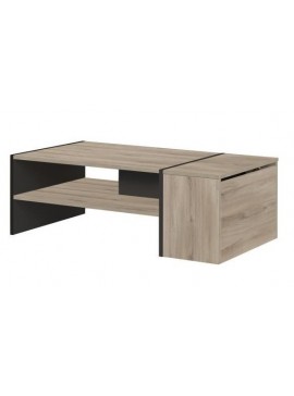 Insi Yori τραπεζάκι σαλονιού 107x60εκ. Light Kronberg Oak/Black με αποθηκευτικό χώρο  0121.GM58 