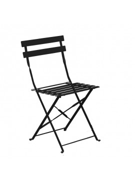 WOODWELL ΖΑΠΠΕΙΟΥ Pantone Καρέκλα Κήπου-Βεράντας, Πτυσσόμενη, Μέταλλο Βαφή Μαύρο 40x51x77cm Ε5174,5