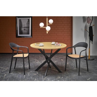 EDGAR table, top - golden oak, legs - black DIOMMI-60-29288