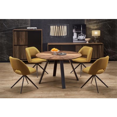 DANILO table walnut/black DIOMMI-60-29283