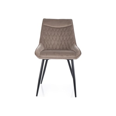 KRZESŁO AGAT VELVET CZARNY STELAŻ/C.BEŻ BLUVEL 40 DIOMMI-80-3499