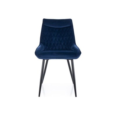 KRZESŁO AGAT VELVET CZARNY STELAŻ/GRANATOWY BLUVEL 86 DIOMMI-80-3462