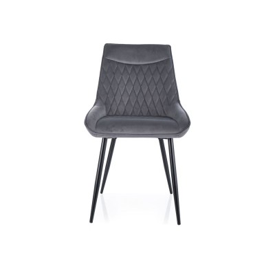 KRZESŁO AGAT VELVET CZARNY STELAŻ/SZARY BLUVEL 14 DIOMMI-80-3459