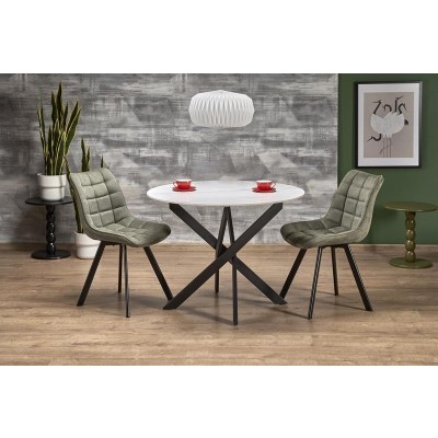 EDGAR 2 table, top - white marble, legs - black DIOMMI-60-29287