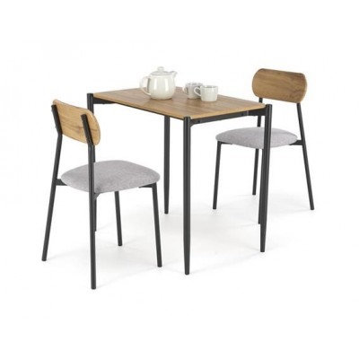 NANDO table + 2 chairs color: natural / black DIOMMI-60-28710