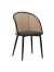 Καρέκλα Riccardo pakoworld φυσικό pe rattan-ανθρακί pu-μαύρο μέταλλο 56x52x82εκ 058-000069