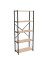 Βιβλιοθήκη Draizy pakoworld oak μελαμίνης-μαύρο μέταλλο 60x30x150εκ 321-000005