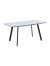 STÓŁ BARI BIAŁY EFEKT MARMURU/CZARNY MAT 120(160)X80 DIOMMI-80-3523