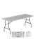 WOODWELL ΕΟ179,1WBLOW-W Τραπέζι  Συνεδρίου - Catering Πτυσσόμενο (Βαλίτσα), HDPE Άσπρο, Μέταλλο Βαφή Γκρι 180x70x74cm ΕΟ179,1W