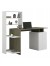 ΓΡΑΦΕΙΟ ΜΕ ΒΙΒΛΙΟΘΗΚΗ ROCHELL ΜΕΛΑΜΙΝΗ OLIVE GREY ΛΕΥΚΟ 146,3x55x128,8Υεκ.HM8886.11