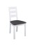 WOODWELL Ε782,2MILLER Καρέκλα Οξιά Άσπρο, Ύφασμα Γκρι 45x52x97cm Ε782,2