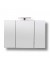 Καθρέφτης OMEGA WHITE 120 3MOM120GLN με ντουλάπια 117x14x65  3MOM120GLN