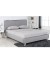WOODWELL Ε8082,1MORISSON Κρεβάτι Διπλό, για Στρώμα 140x190cm, Ύφασμα Ανοιχτό Γκρι 151x206x110cm Ε8082,1