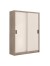 WOODWELL Ε7354,2VANITY Ντουλάπα Δίφυλλη - Συρόμενη, Αποχρώσεων Sonoma Oak & Cream 120x60x200cm Ε7354,2