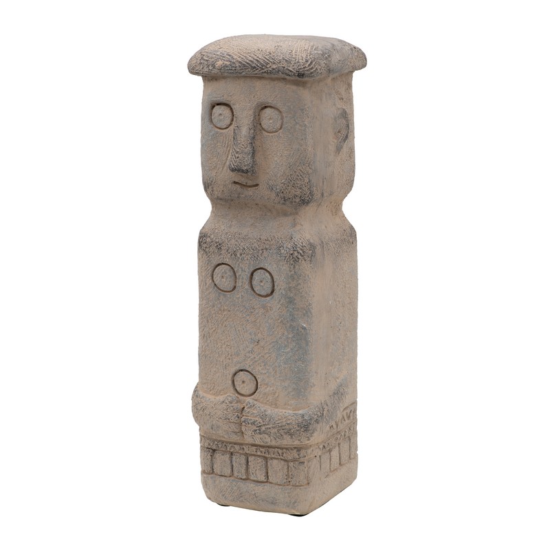 Artekko Cement Γκρι Διακοσμητικό Τοτεμ από Μαγνήσιο (10x10.5x32)cm Artekko D77587-DS