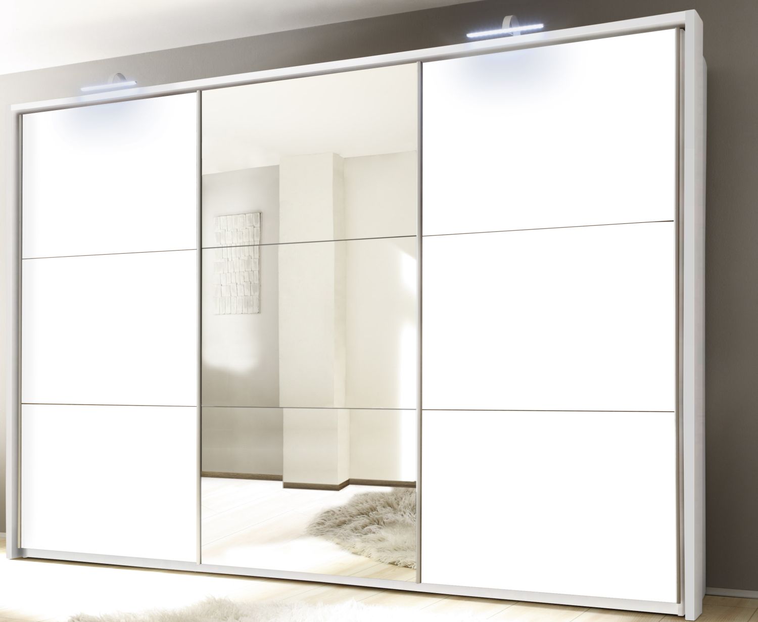 Lh-homefurniture Ντουλάπα Συρόμενη με καθρέπτη DANDY 280x216x61cm A_24116_DAN Lh-homefurniture Ντουλάπα Συρόμενη με καθρέπτη DANDY 280x216x61cm A_24116_DAN