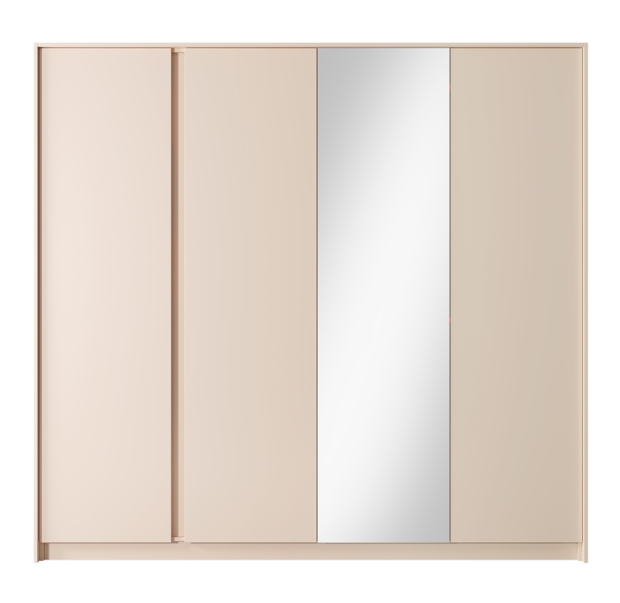 Ντουλάπα Dast Μπεζ Τετράφυλλη 223x210x55cm