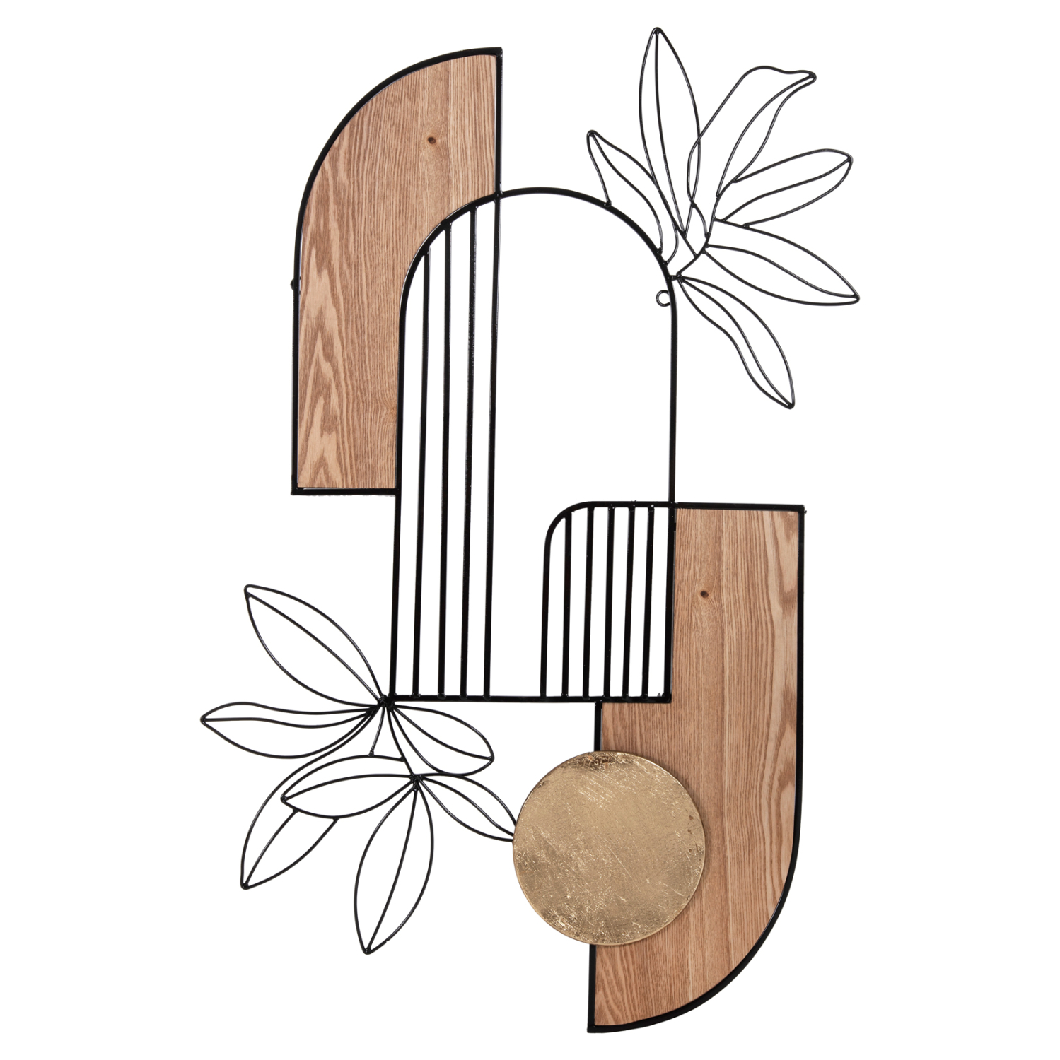 Intrahome ΔΙΑΚΟΣΜΗΤΙΚΟ ΤΟΙΧΟΥ ΞΥΛΟ ΣΕ ΦΥΣΙΚΟ-ΜΑΥΡΟ ΜΕΤΑΛΛΟ 66x100Υ εκ. intraho-1523905