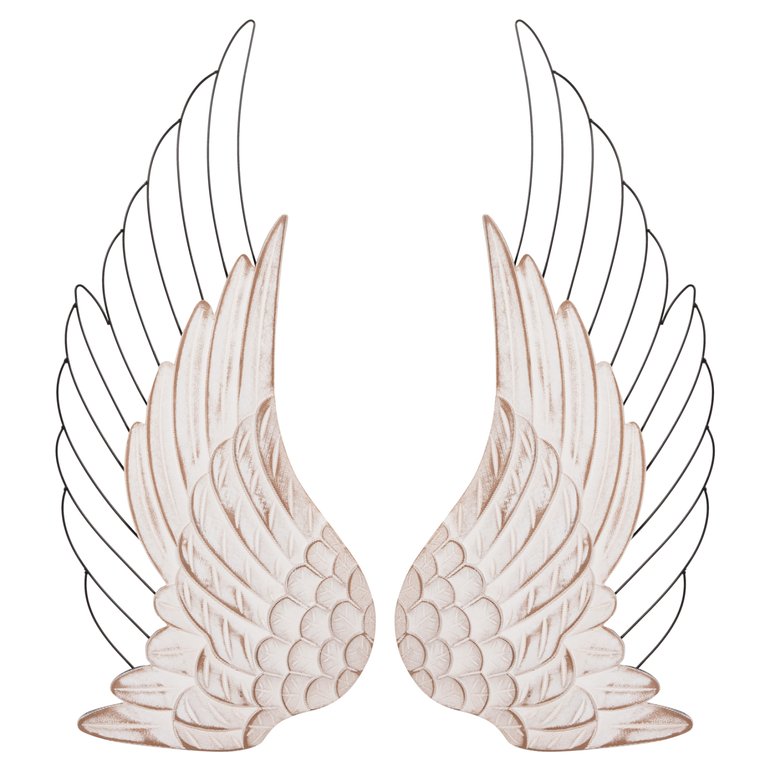 ΔΙΑΚΟΣΜΗΤΙΚΟ ΤΟΙΧΟΥ ΣΕΤ 2ΤΜΧ ΦΤΕΡΑ HM4223 MDF ΣΕ ΛΕΥΚΟ-ΜΑΥΡΟ ΜΕΤΑΛΛΟ 39x1,5x92Υ εκ.