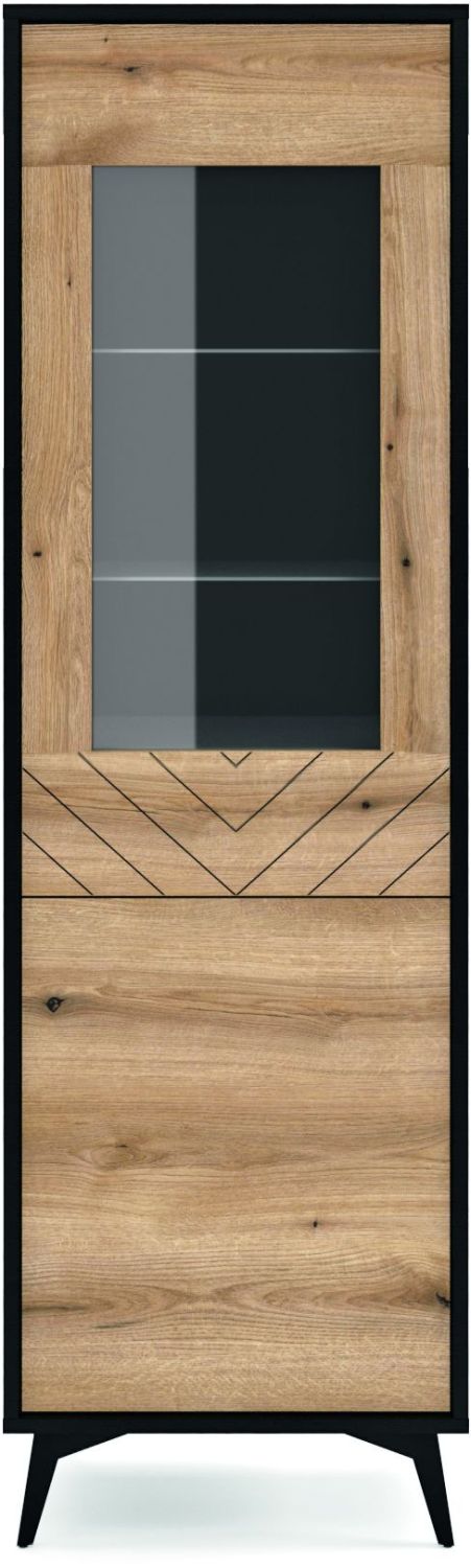 Lh-homefurniture Βιτρίνα Diamond Ανθρακί+Evoke 178x54x39 P_DM_17 Lh-homefurniture Βιτρίνα Diamond Ανθρακί+Evoke 178x54x39 P_DM_17