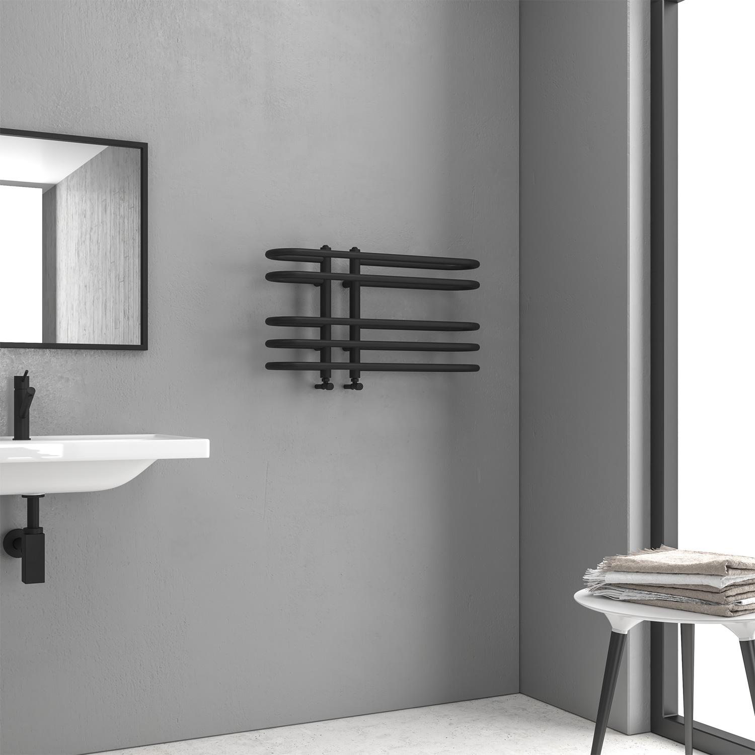 KARAG DORA Θερμαντικό σώμα μπάνιου Black Matt DORA KARAG 18x70x40cm KARAG-5206836688534 KARAG DORA Θερμαντικό σώμα μπάνιου Black Matt DORA KARAG 18x70x40cm KARAG-5206836688534
