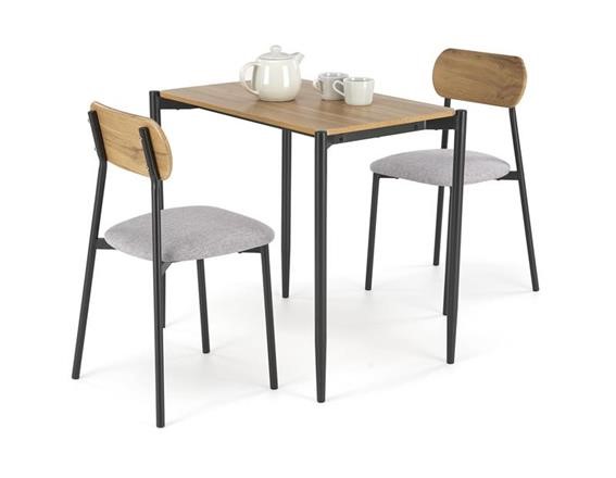 NANDO table + 2 chairs color: natural / black DIOMMI-60-28710
