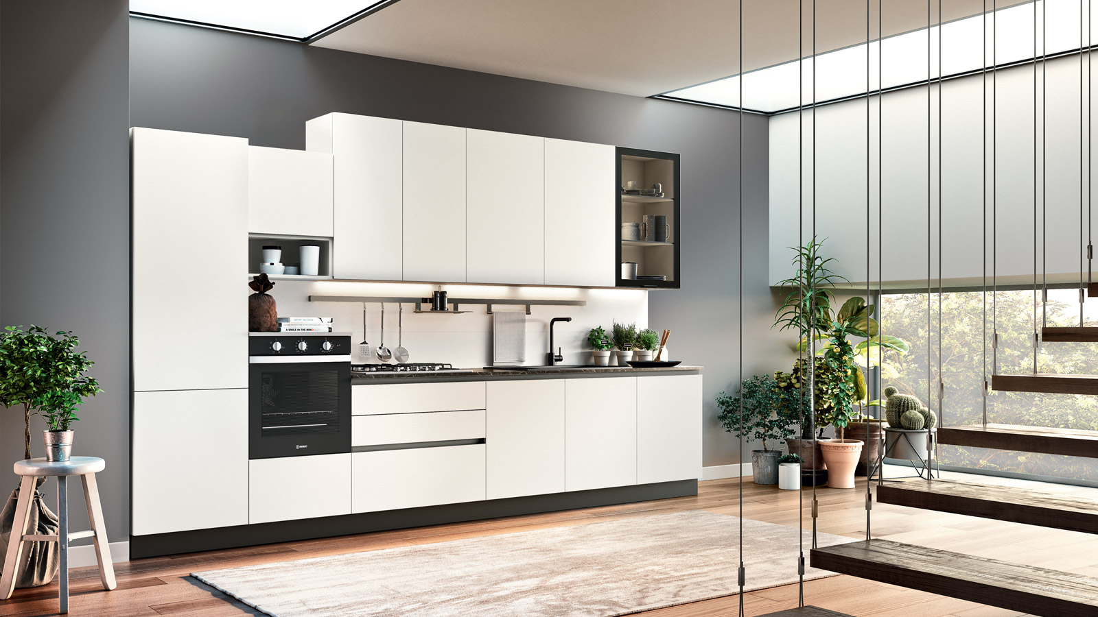 Intrahome  Σύνθεση  Έπιπλο  Κουζίνας λευκός καπλαμας 04-5311211   με blum μεντεσεδες  και συρτάρια 10  ΜΕΤΡΑ  ΤΡΕΧΟΝ 04-5311211
